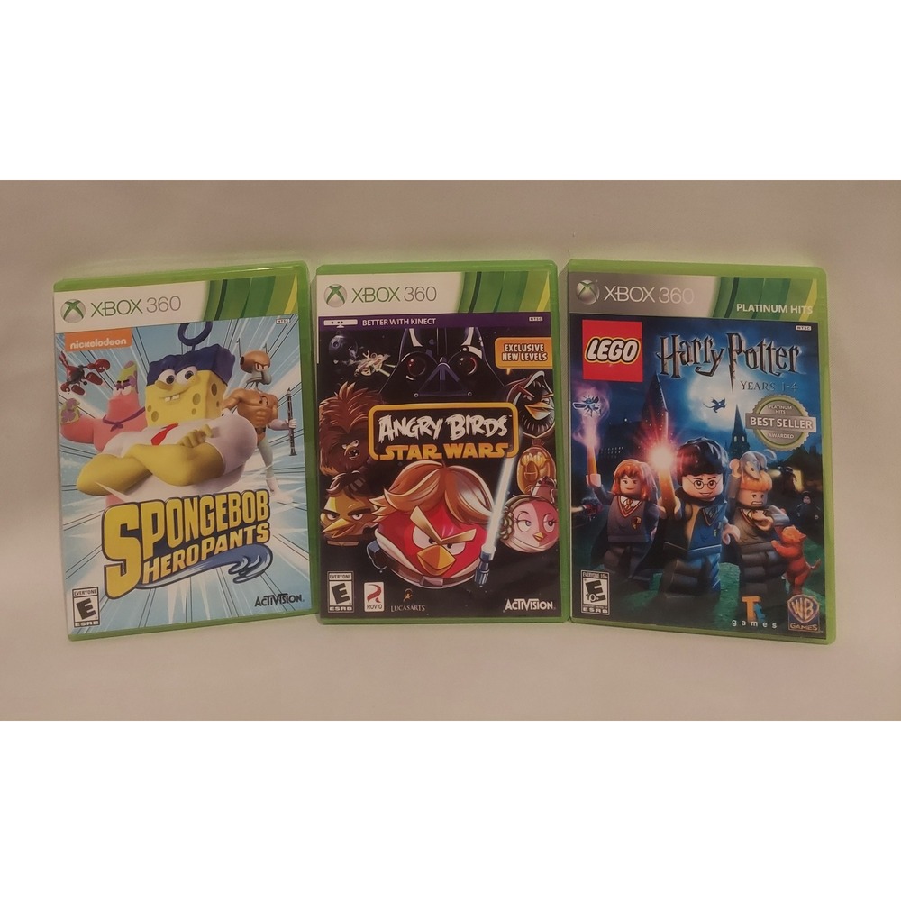 XBox 360 Kids Games SpongeBob-HeroPants Angry Birds-Star Wars Lego-Harry Potter